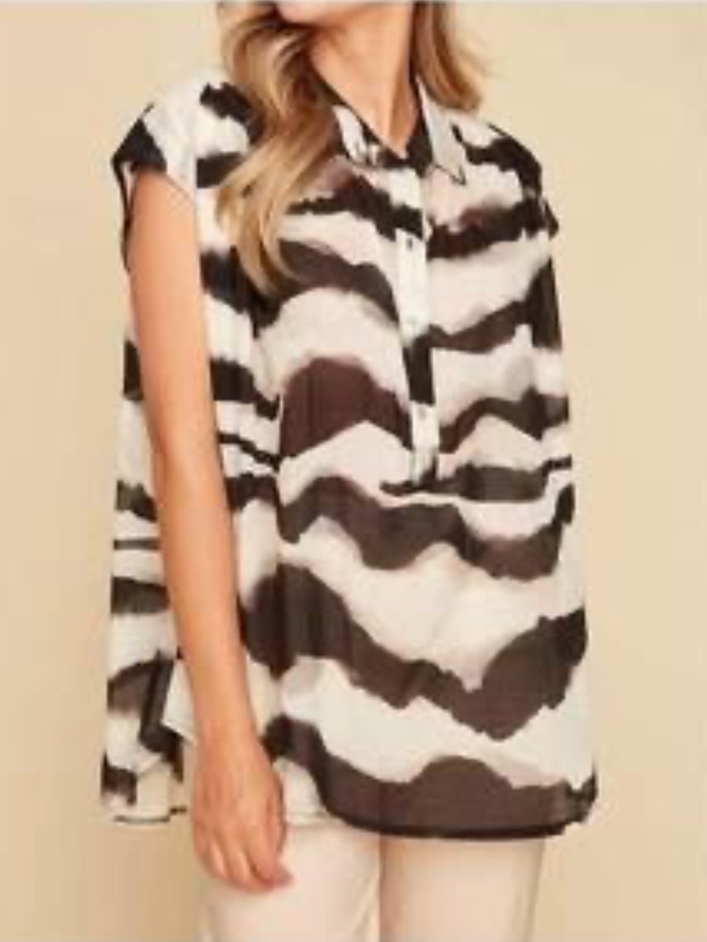 Renuar Cotton Short Sleeve Blouse